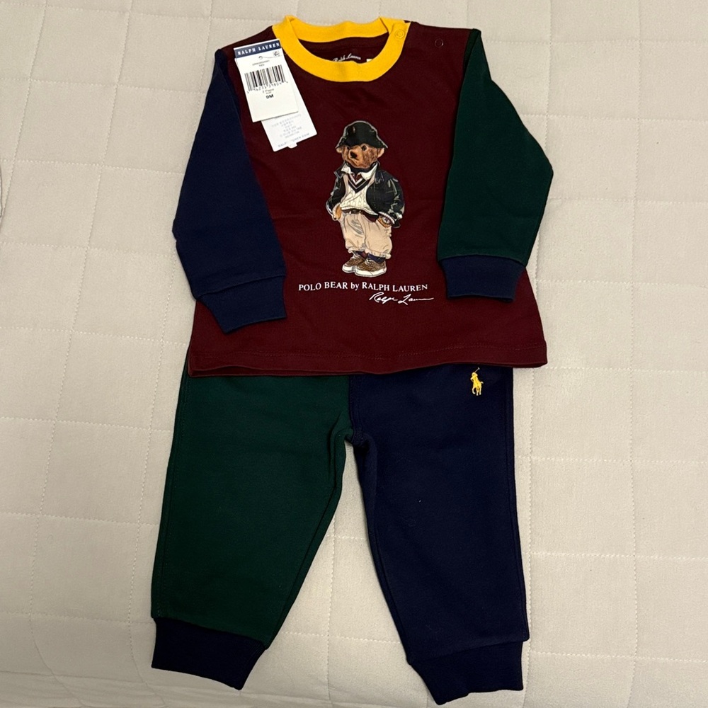 Ralph Lauren Kids Pajama Set - Burgundy, Green, and Navy